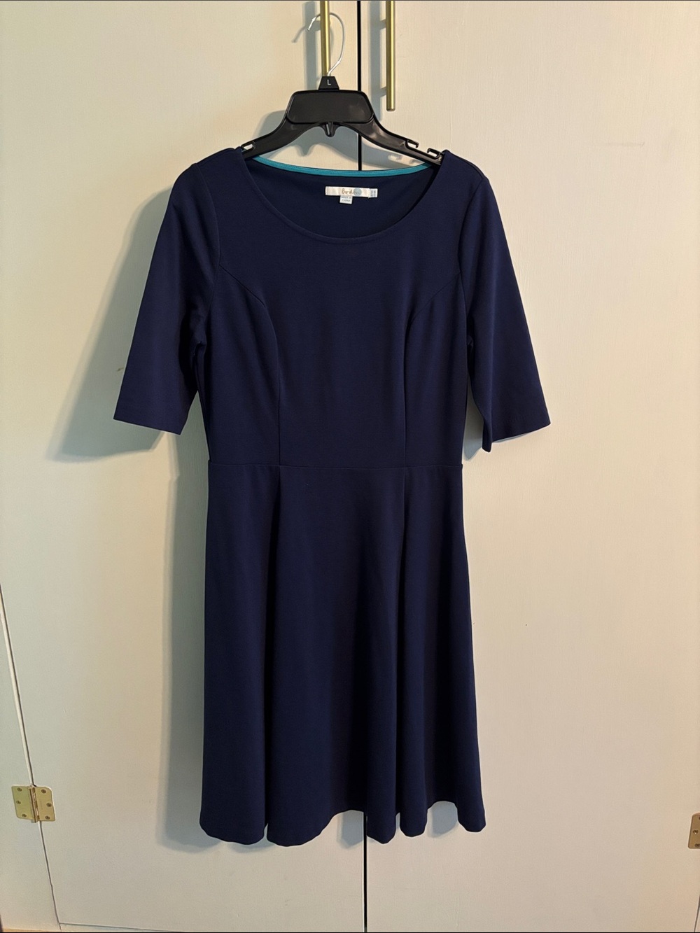 Boden Navy Scoop-Neck Midi Dress